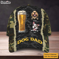 Personalized Gift For Dog Dad Loves Beer And Drinks Camouflage Cap 27382 thumb 1