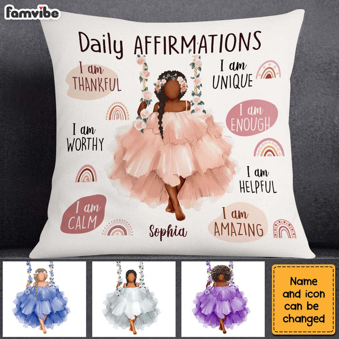 Personalized Daily Affirmation Gift For Granddaughter I am Thankful Pillow 27385 1