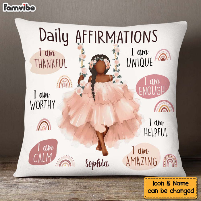Personalized Daily Affirmation Gift For Granddaughter I am Thankful Pillow 27385 1