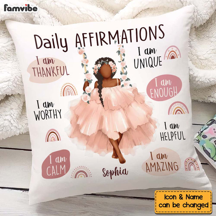 Personalized Daily Affirmation Gift For Granddaughter I am Thankful Pillow 27385 1