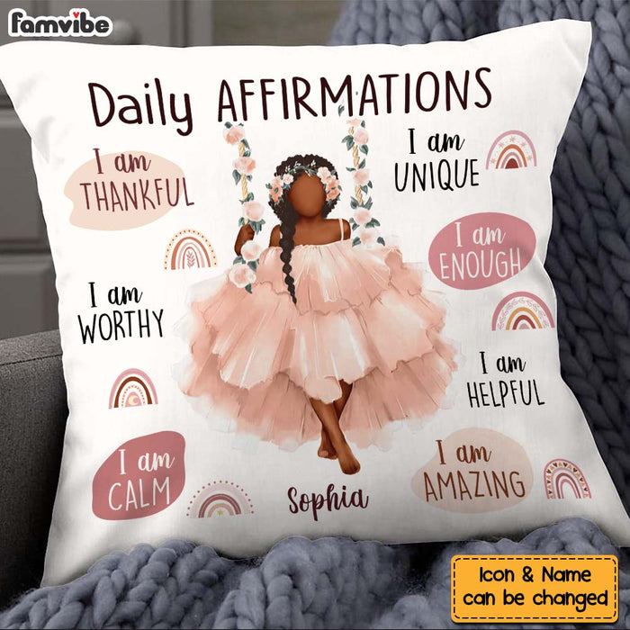 Personalized Daily Affirmation Gift For Granddaughter I am Thankful Pillow 27385 1