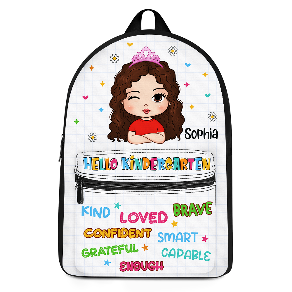 Personalized Back To School First Day Of School Gift For Granddaughter I Am Kind BackPack 27387 Primary Mockup