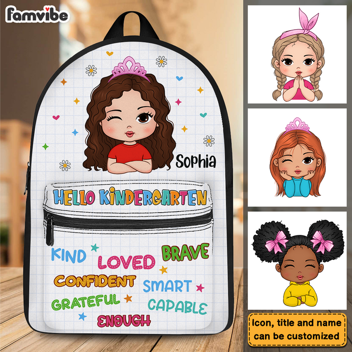 Personalized Back To School First Day Of School Gift For Granddaughter I Am Kind BackPack 27387 1