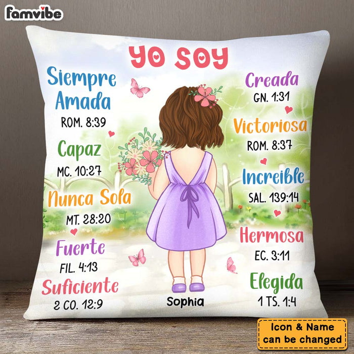 Personalized Gift For Granddaughter I Am Bible Verses Spanish Pillow 27391 1