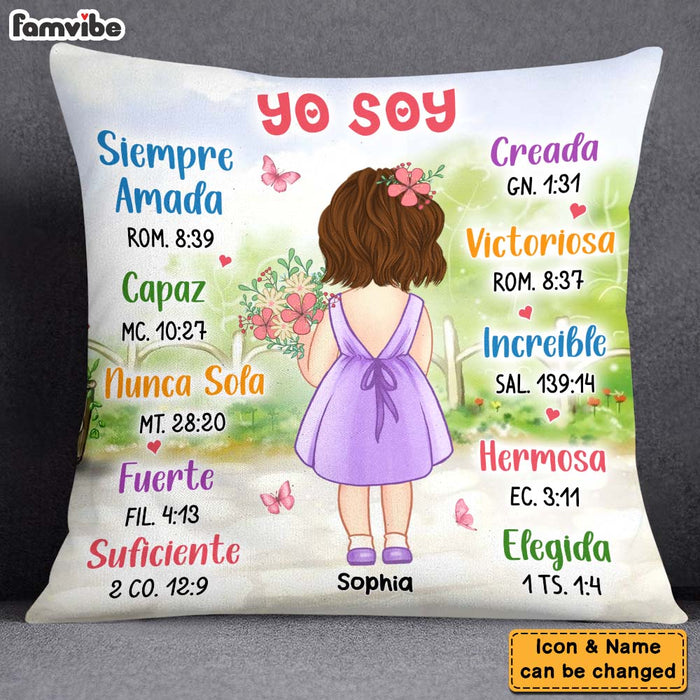 Personalized Gift For Granddaughter I Am Bible Verses Spanish Pillow 27391 1