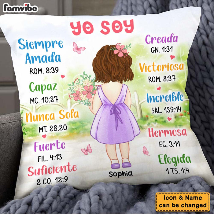 Personalized Gift For Granddaughter I Am Bible Verses Spanish Pillow 27391 1