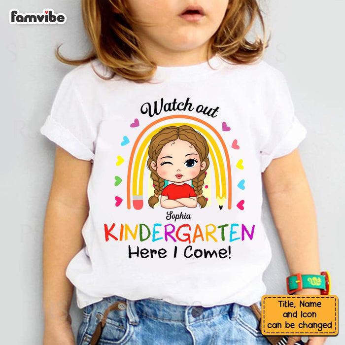 Personalized Back To School First Day Of School Gift For Granddaughter Kid T Shirt 27392 1