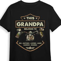 Personalized Gift For Grandpa Biker This Grandpa Belongs To Shirt - Hoodie - Sweatshirt 27396 thumb 1