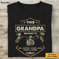 Personalized Gift For Grandpa Biker This Grandpa Belongs To Shirt - Hoodie - Sweatshirt 27396 thumb 1