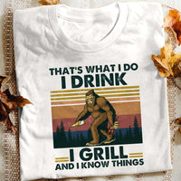 Camping Bigfoot White T Shirt JN127 85O58 thumb 1