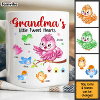 Personalized Gift For Grandma Bird Grandma's Little Tweet Heart Mug 27398 thumb 1