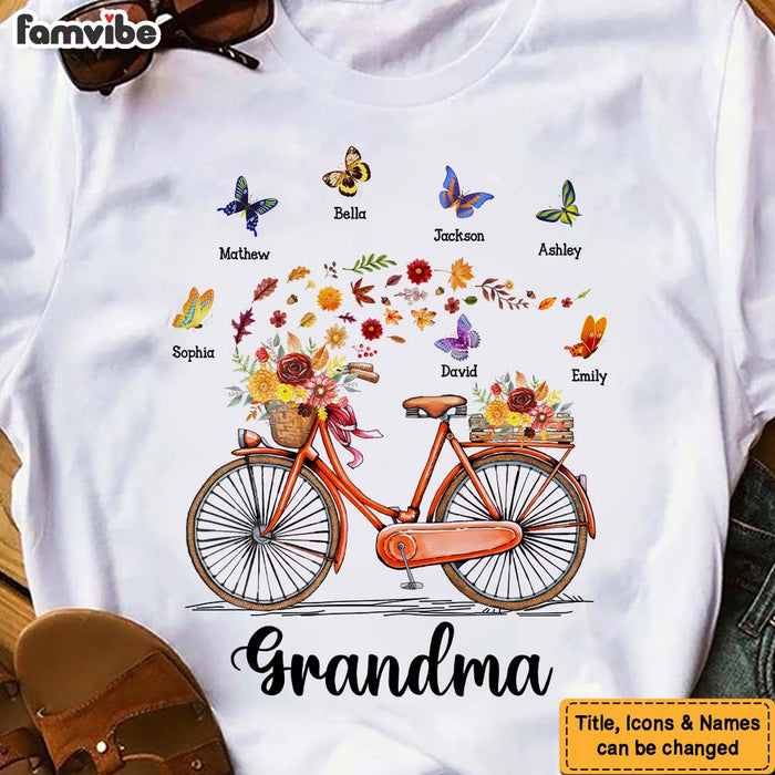 Personalized Gift for Grandma Bicycle With Flowers Shirt - Hoodie - Sweatshirt  27400 1