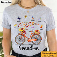 Personalized Gift for Grandma Bicycle With Flowers Shirt - Hoodie - Sweatshirt  27400 thumb 1