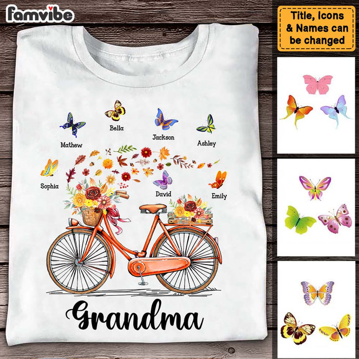 Personalized Gift for Grandma Bicycle With Flowers Shirt - Hoodie - Sweatshirt  27400 1