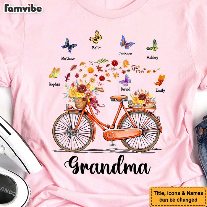 Personalized Gift for Grandma Bicycle With Flowers Shirt - Hoodie - Sweatshirt  27400 1