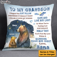 Personalized Gift For Grandson Bear Hug This Pillow 27401 thumb 1