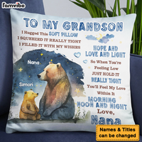 Personalized Gift For Grandson Bear Hug This Pillow 27401 thumb 1