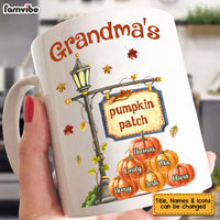 Personalized Gift For Grandma Autumn Pumpkin Patch Mug 27402 thumb 1