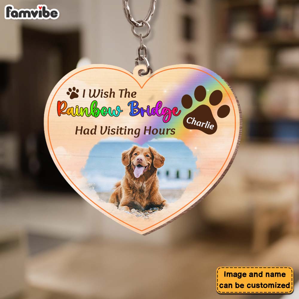 Personalized Pet Memorial Gift Wood Keychain 27406 Primary Mockup