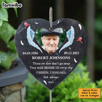 Personalized Memorial Gift Those We Love Don't Go Away Heart Memorial Slate 27407 thumb 1