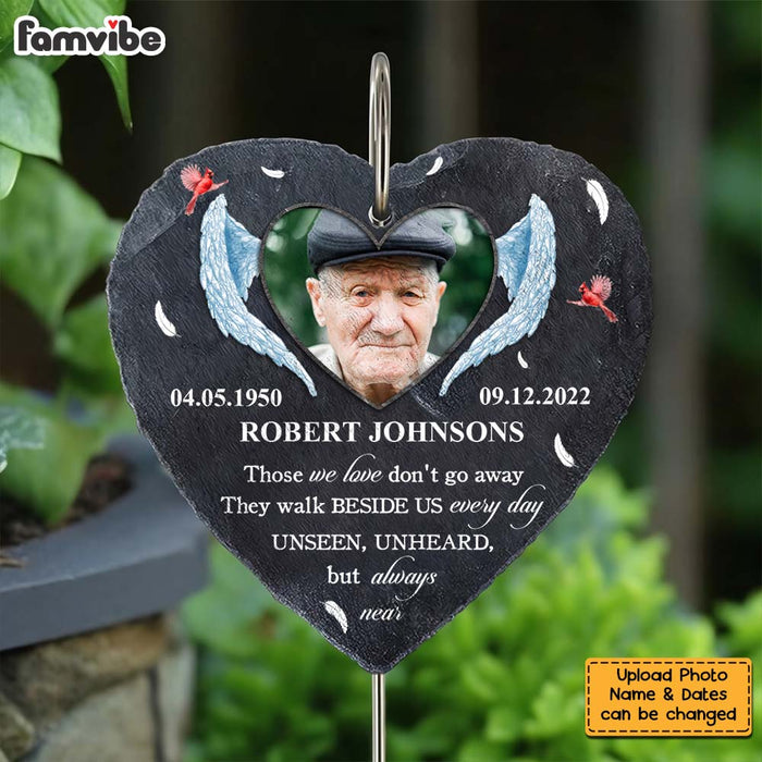 Personalized Memorial Gift Those We Love Don't Go Away Heart Memorial Slate 27407 1