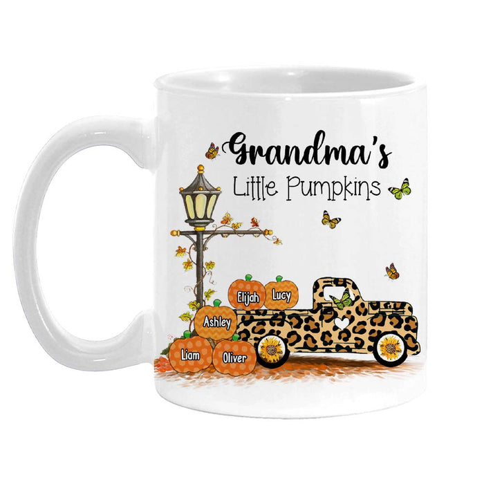 Personalized Gift For Grandma's Little Pumpkins Fall Truck Mug 27409 1