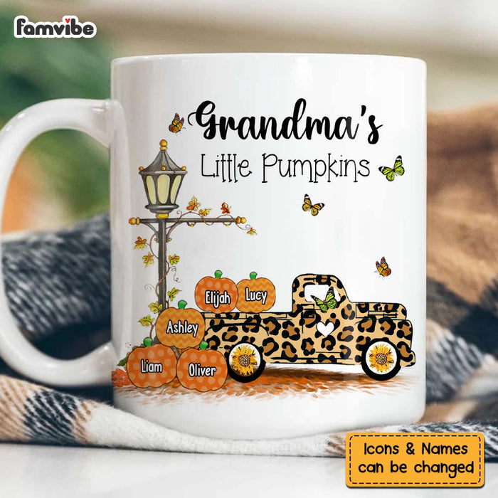 Personalized Gift For Grandma's Little Pumpkins Fall Truck Mug 27409 1
