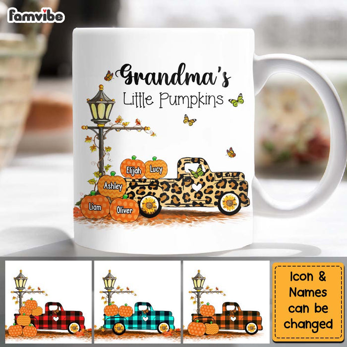 Personalized Gift For Grandma's Little Pumpkins Fall Truck Mug 27409 1