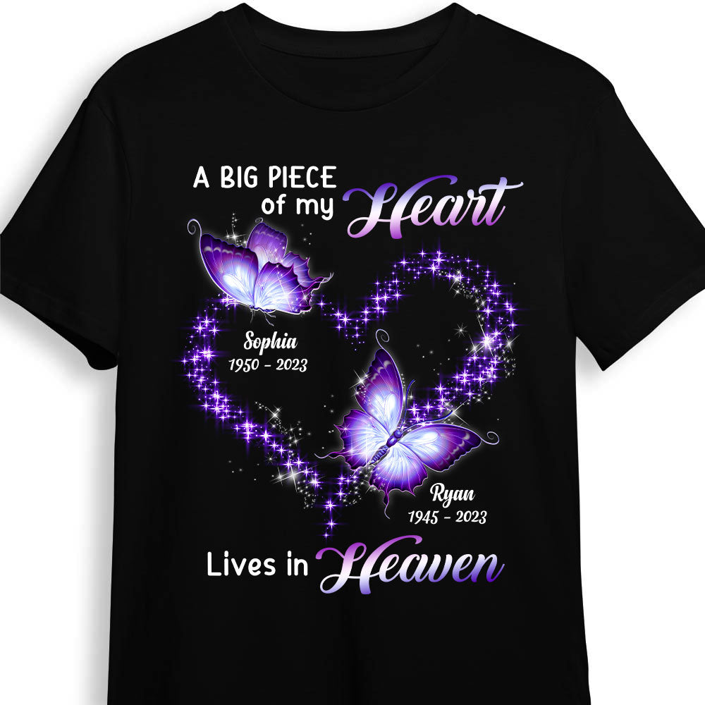 Personalized Gift A Big Piece Of My Heart Lives In Heaven Shirt Hoodie Sweatshirt 27411 Primary Mockup