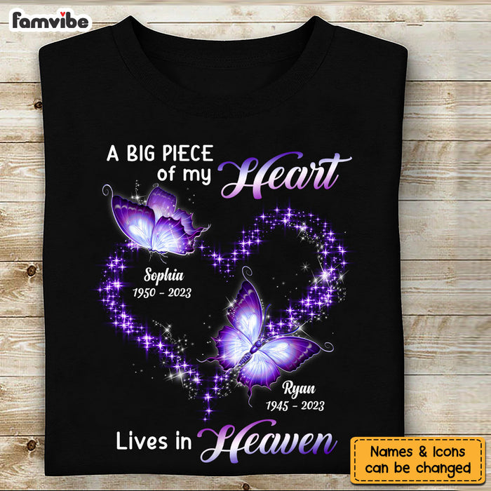 Personalized Gift A Big Piece Of My Heart Lives In Heaven Shirt - Hoodie - Sweatshirt 27411 1