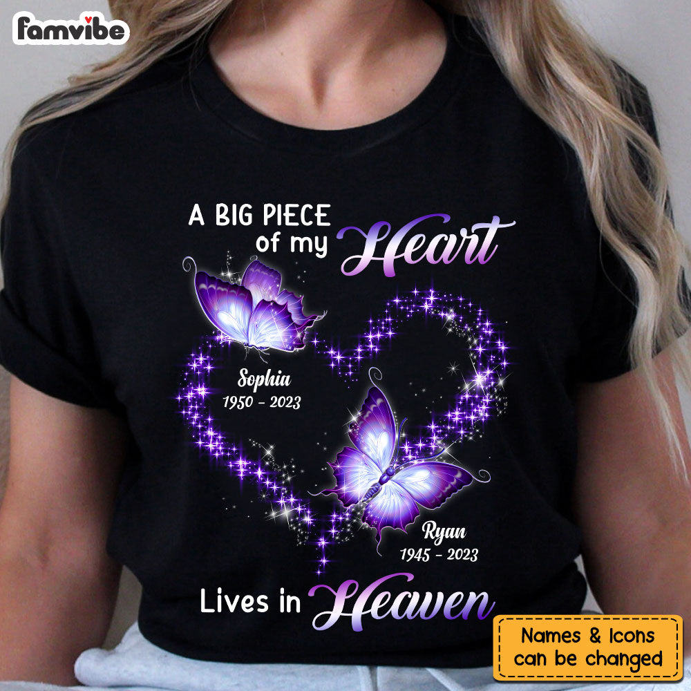 Personalized Gift A Big Piece Of My Heart Lives In Heaven Shirt Hoodie Sweatshirt 27411 Primary Mockup