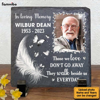 Personalized Photo Memorial Gift In Loving Memory Those We Love Don't Go Away Square Memorial Stone 27415 thumb 1