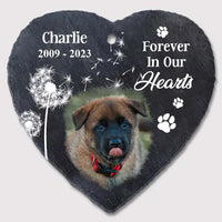 Personalized Photo Dog Memorial Gift For Loss Of Pet Forever In Our Hearts In Loving Memory Heart Memorial Slate 27416 thumb 1