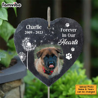 Personalized Photo Dog Memorial Gift For Loss Of Pet Forever In Our Hearts In Loving Memory Heart Memorial Slate 27416 thumb 1
