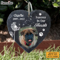 Personalized Photo Dog Memorial Gift For Loss Of Pet Forever In Our Hearts In Loving Memory Heart Memorial Slate 27416 thumb 1