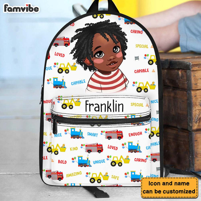 Personalized Gift For Grandson Cars Back To School Affirmations BackPack 27420 1