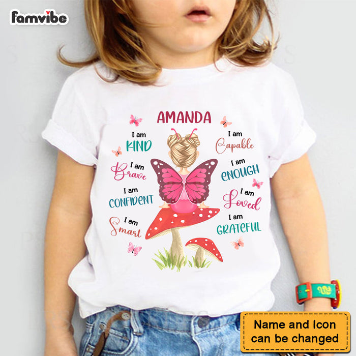 Personalized Gift For Granddaughter Little Fairy Butterfly I Am Quote Kid T Shirt 27421 1
