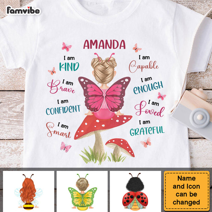 Personalized Gift For Granddaughter Little Fairy Butterfly I Am Quote Kid T Shirt 27421 1
