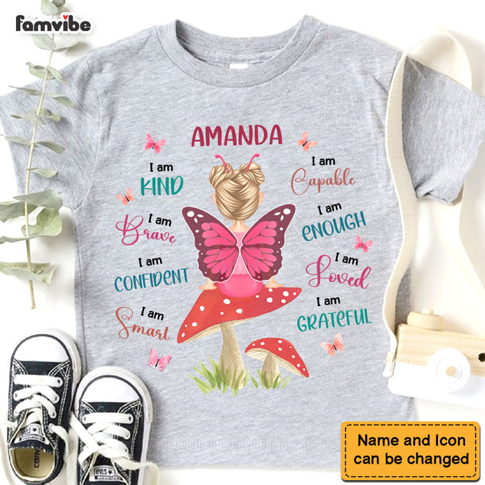 Personalized Gift For Granddaughter Little Fairy Butterfly I Am Quote Kid T Shirt 27421 1