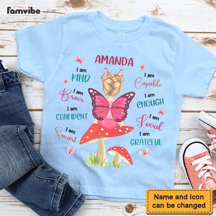 Personalized Gift For Granddaughter Little Fairy Butterfly I Am Quote Kid T Shirt 27421 1