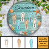 Personalized Gift For Grandma Flip Flop Beach Summer Vacation Round Wood Sign 27425 1