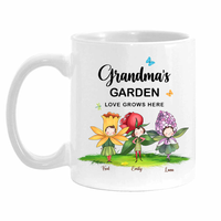 Personalized Gift For Grandma - Grandma's Garden Love Grows Here Mug 27426 thumb 1