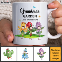 Personalized Gift For Grandma - Grandma's Garden Love Grows Here Mug 27426 thumb 1