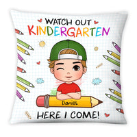 Personalized Back To School First Day Of School Gift For Grandson Watch Out Here I Come Pillow 27042 27427 thumb 1