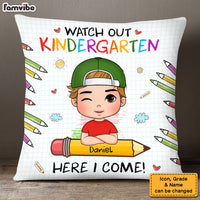 Personalized Back To School First Day Of School Gift For Grandson Watch Out Here I Come Pillow 27042 27427 thumb 1