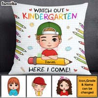 Personalized Back To School First Day Of School Gift For Grandson Watch Out Here I Come Pillow 27042 27427 thumb 1