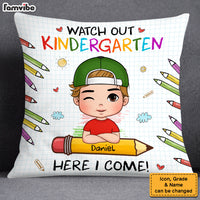 Personalized Back To School First Day Of School Gift For Grandson Watch Out Here I Come Pillow 27042 27427 thumb 1