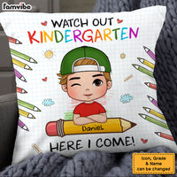 Personalized Back To School First Day Of School Gift For Grandson Watch Out Here I Come Pillow 27042 27427 thumb 1