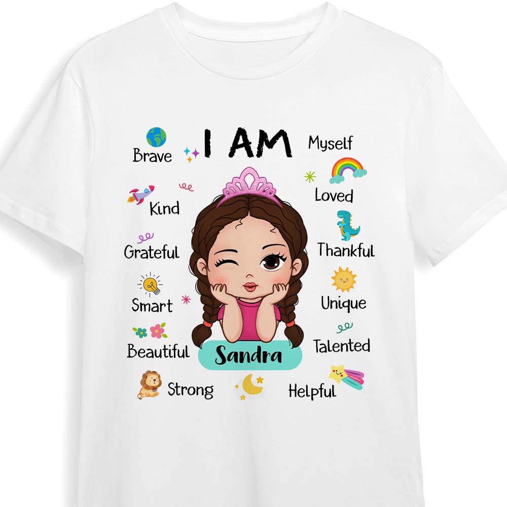 Personalized Affirmation Gift I Am Kind I Am Smart Kid T Shirt 27429 Mockup 2
