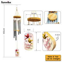 Personalized Gift For Mom Loss Dad Loss Memorial Cardinals Appear When Angels Are Near Wind Chimes 27432 thumb 1